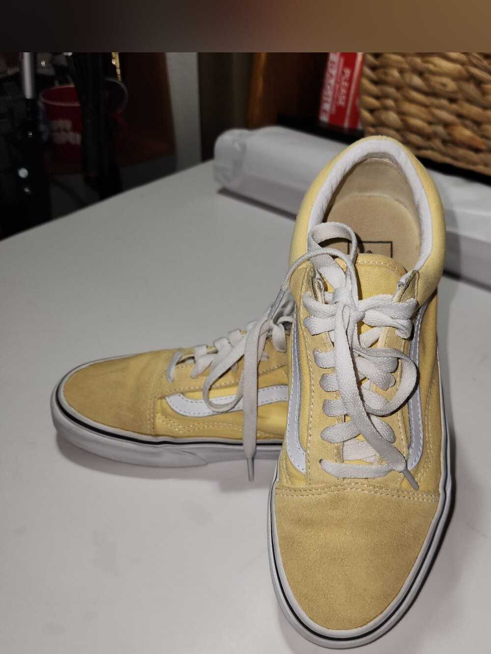 Vans Old Skool women Yellow Suede & Canvas Sneakers